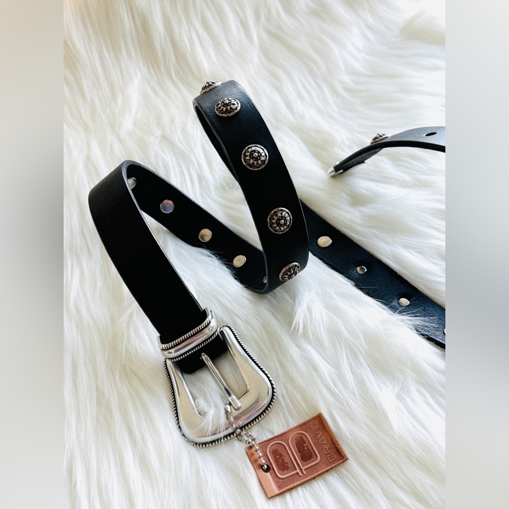 BRAVE Leather - Black Leather with Silver Bridle - KEIRA